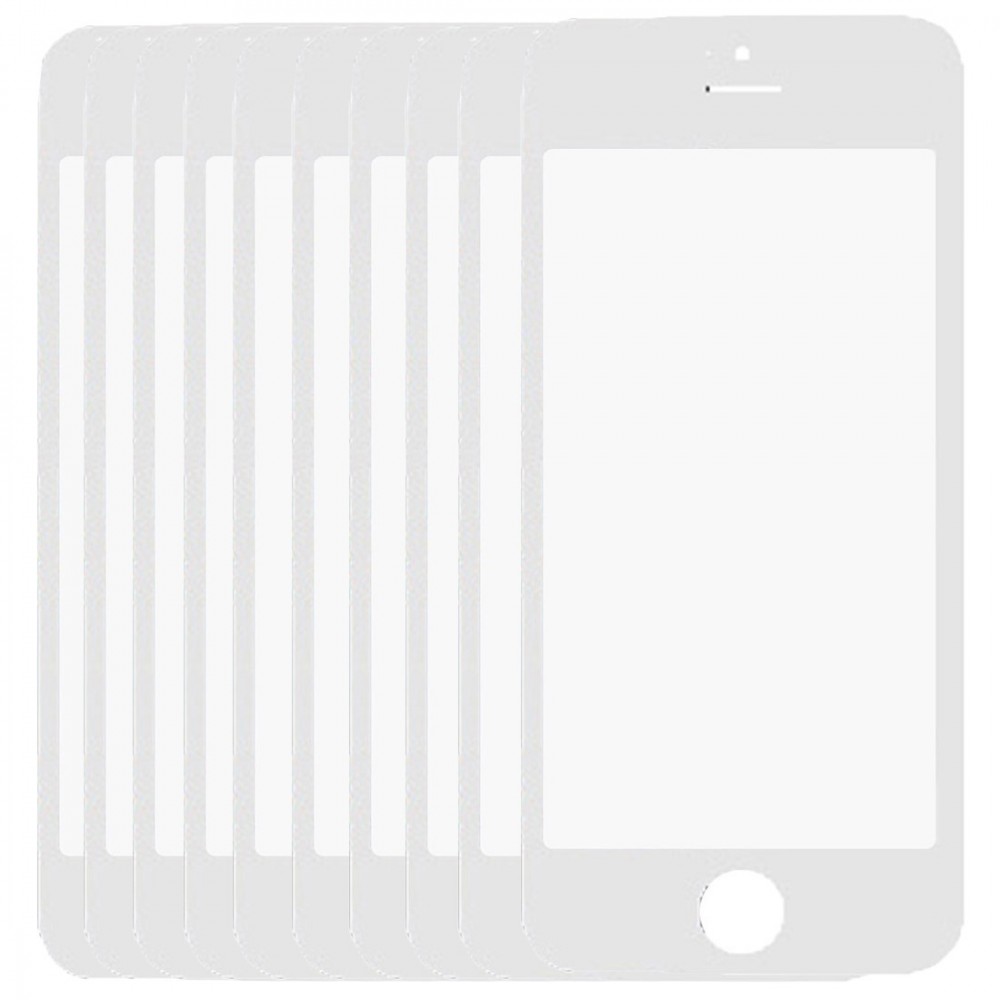 10 PCS for iPhone 5 & 5S Front Screen Outer Glass Lens(White) iPhone Replacement Parts Apple iPhone 5 & 5S